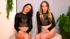 Wet Busty Blond Vs Slim Brunette Lesbian