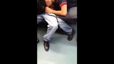 Cock sucking in public transport