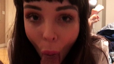 Czech amateur blowjob and fucking POV in public
