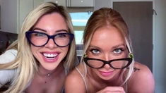 Webcam blonde babe fucks and sucks her boyfriend off