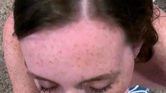 Great amateur video of Brunette POV oral sex