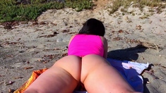 Latin bareback amateur fucked in ass outdoors