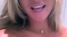 Amateur blond girl with big boobs getting fucked