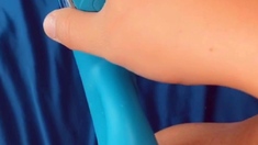 Close up solo beauty toying ass