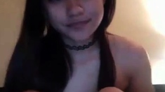 Beauty small tit amateur teen masturbating her shaved pussy