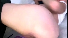 Tight sweet clit and ass solo toy fun