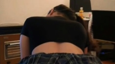 Amateur teen Blowjob with hardcore drilling