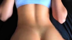 My stepbrother filled my big butt with cum when I twerked