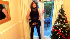 Alison In Thigh Boots - Wanking Under The Christmas Tree