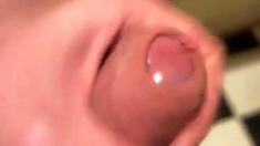 More uncut foreskin fun and cum close up