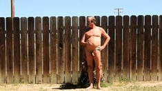 A Daddy Parading Around Naked In His Backyard.