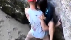 Couple caught fucking in public