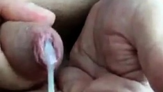 Precum dripping out of my cock